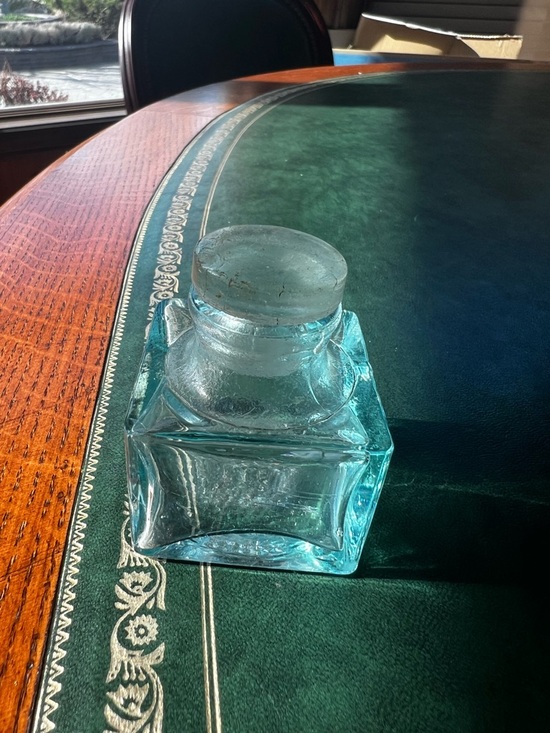 Other - Antique Vintage Glass Sanford’s Inkwell With Glass Stopper Top